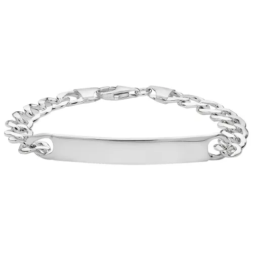 Silver Ladies' Curb Id Bracelet 13g